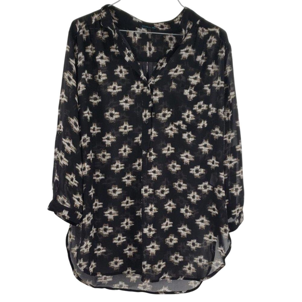 CALS Geometric Print Blouse Womens Womens Size Large L